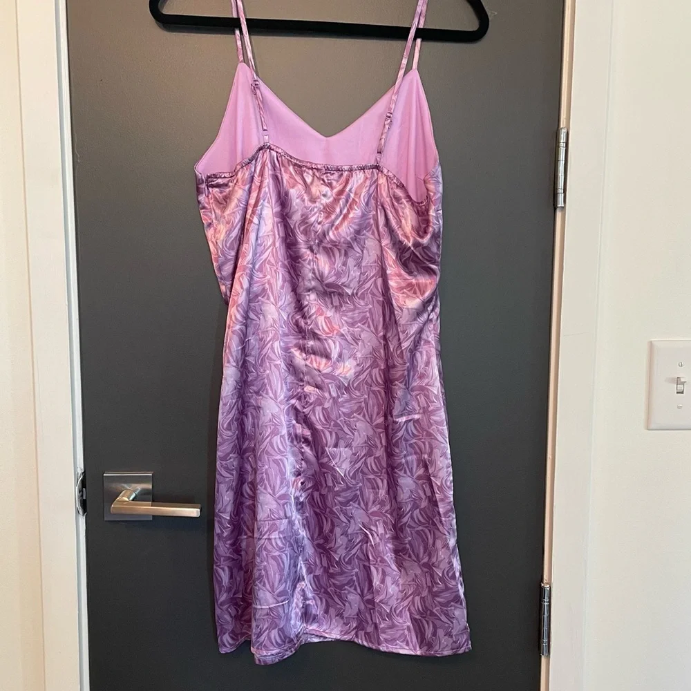 NWT purple pattern print slip dress - Picture 2 of 4